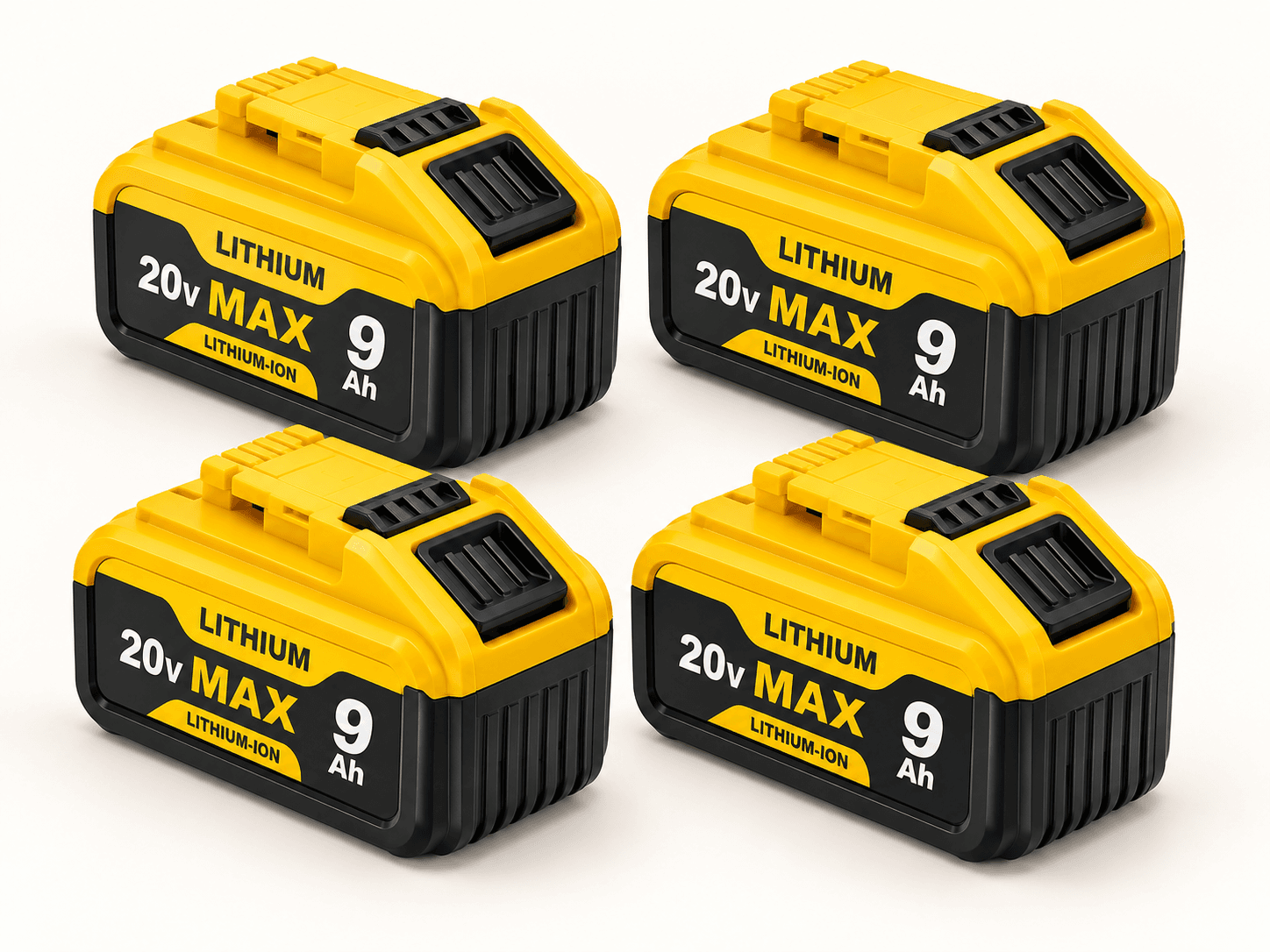 20V 9.0Ah Replacement Battery Packs - 4-Pack